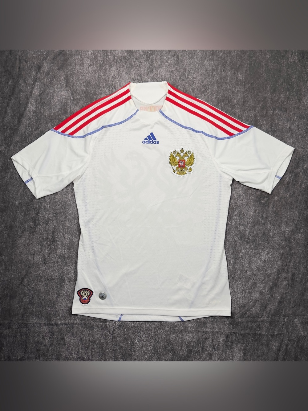 Vintage 2009 Adidas Russia Away Soccer Jersey Men's Size M White POCCNR Rare